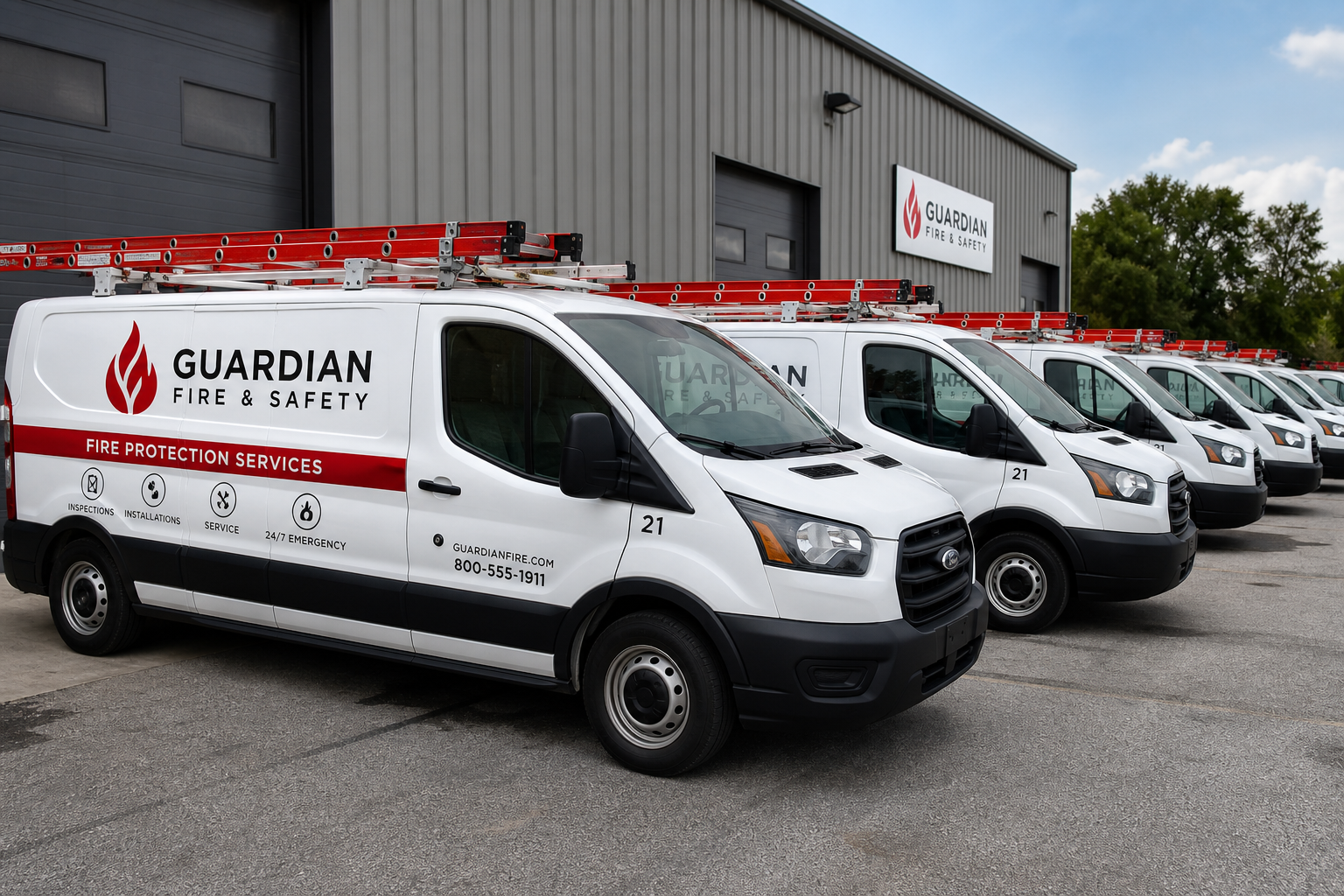 Service vehicle fleet