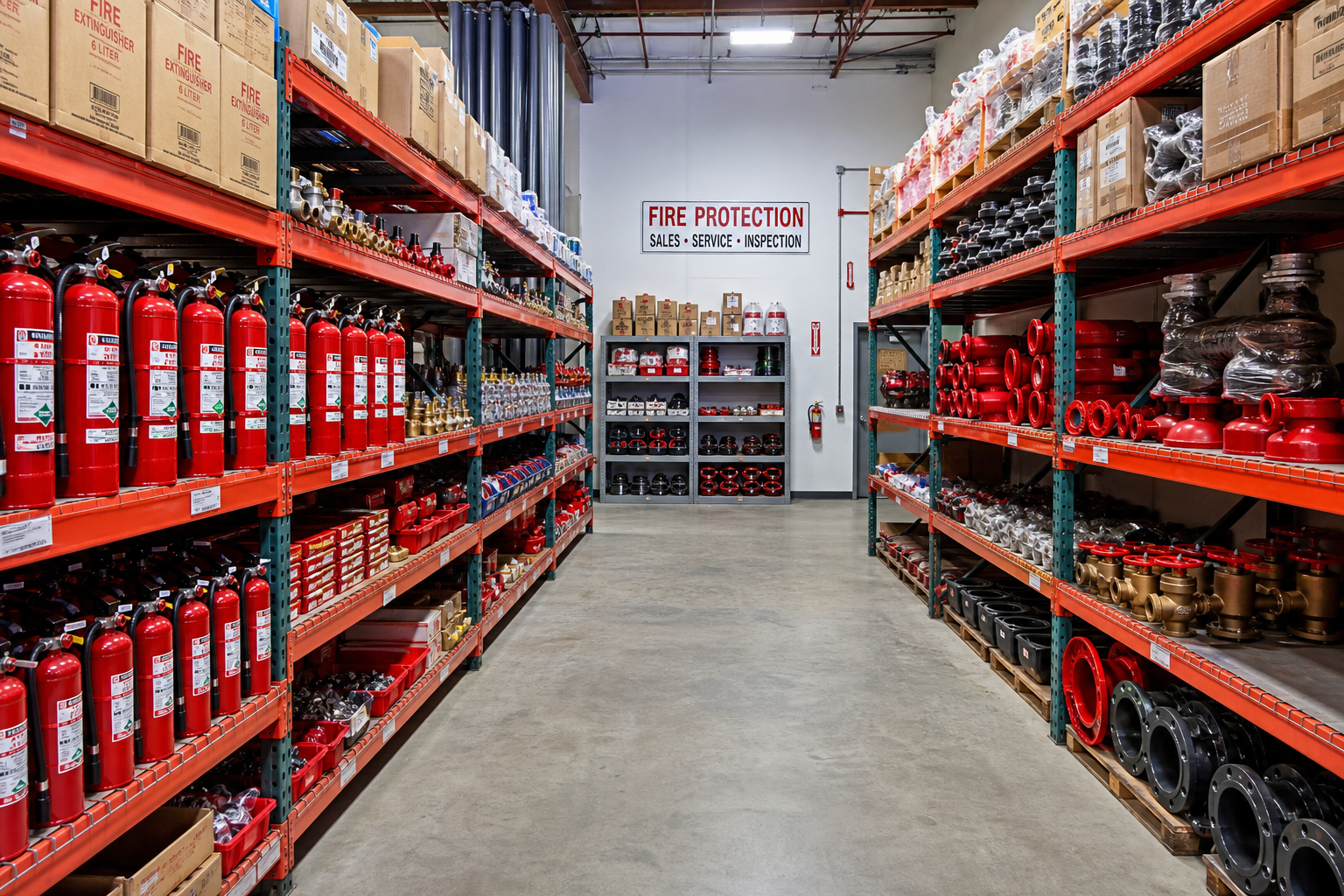 Fire protection equipment warehouse